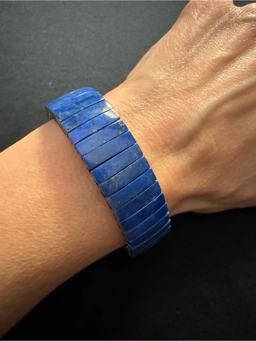 Vintage Lapis Lazuli Stretch Bracelet